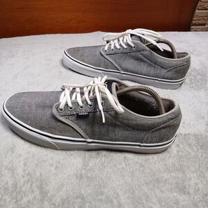 Vans Atwood Mens 10.5 Gray Low Top Canvas Sneakers Skate Prep Retro Core Grey